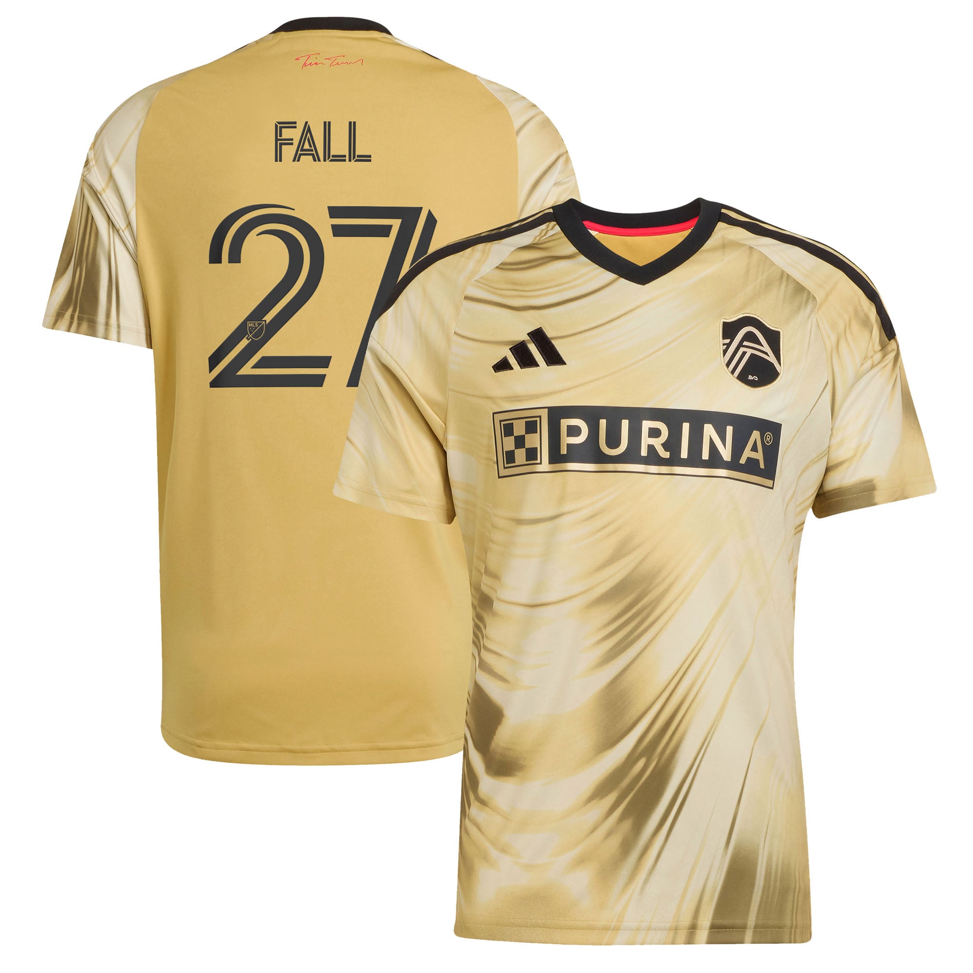 Men's adidas Fallou Fall Yellow St. Louis CITY SC 2026 The Tina Turner Kit Replica Jersey