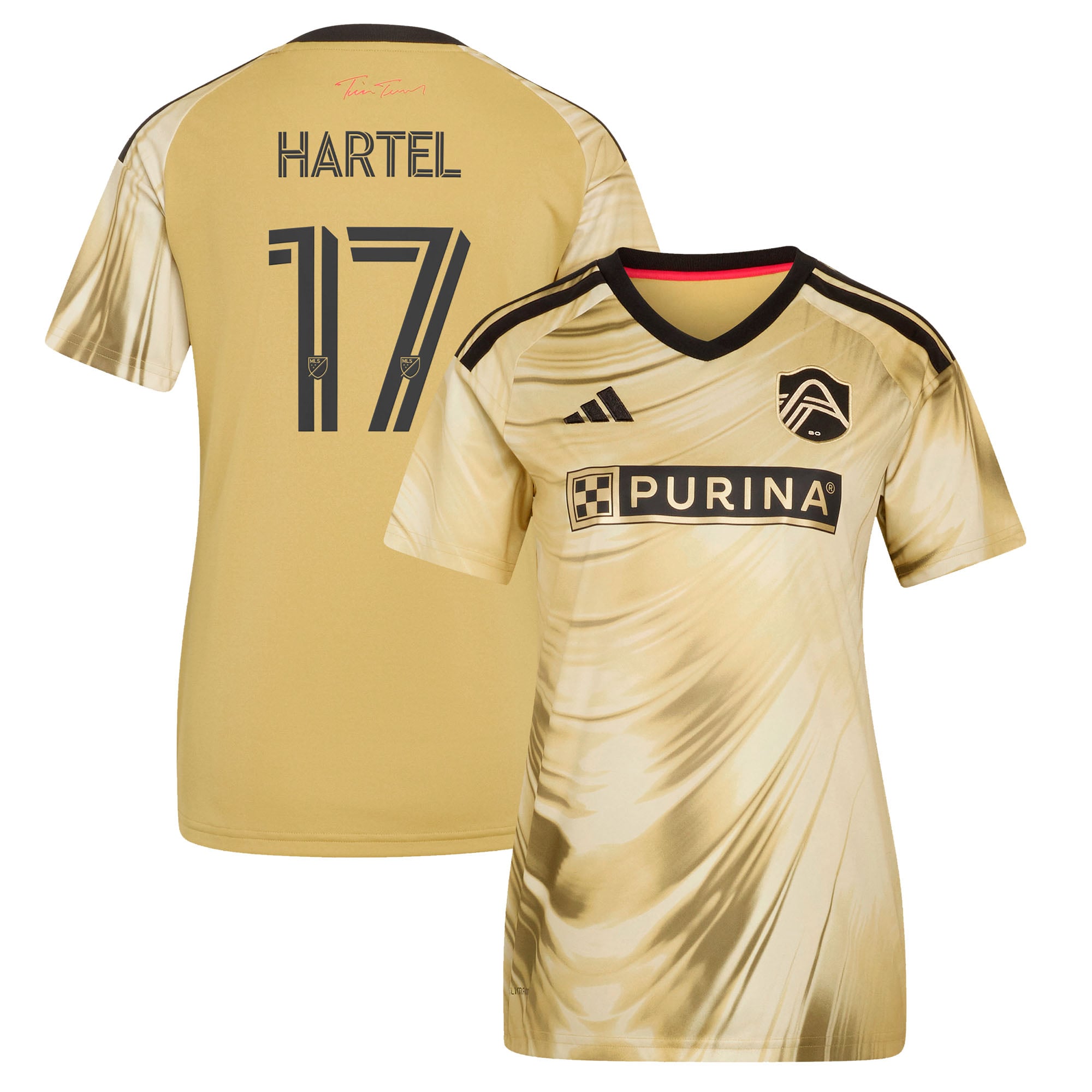 Women's adidas Marcel Hartel Yellow St. Louis CITY SC 2026 The Tina Turner Kit Replica Jersey