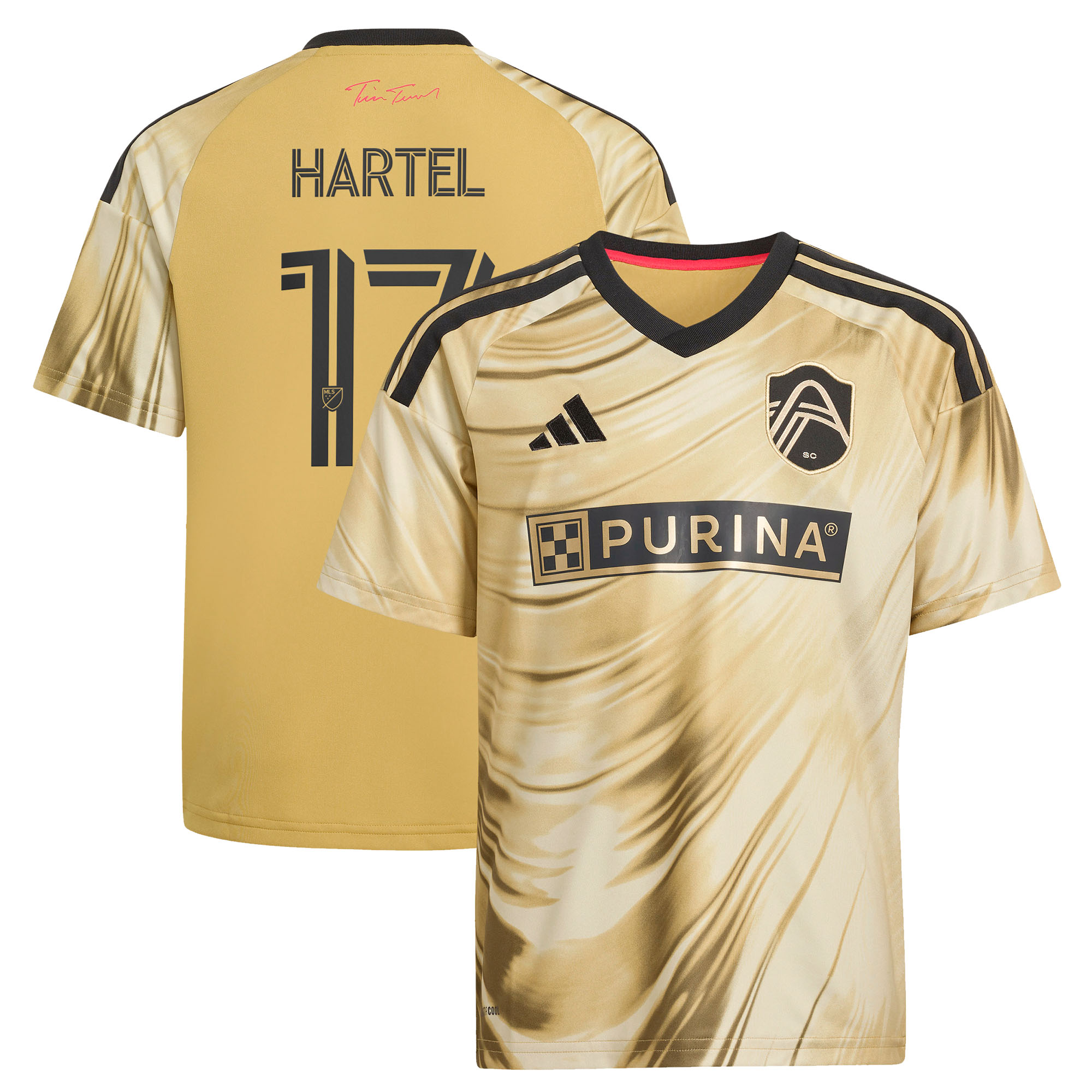 Youth adidas Marcel Hartel Yellow St. Louis CITY SC 2026 The Tina Turner Kit Replica Jersey