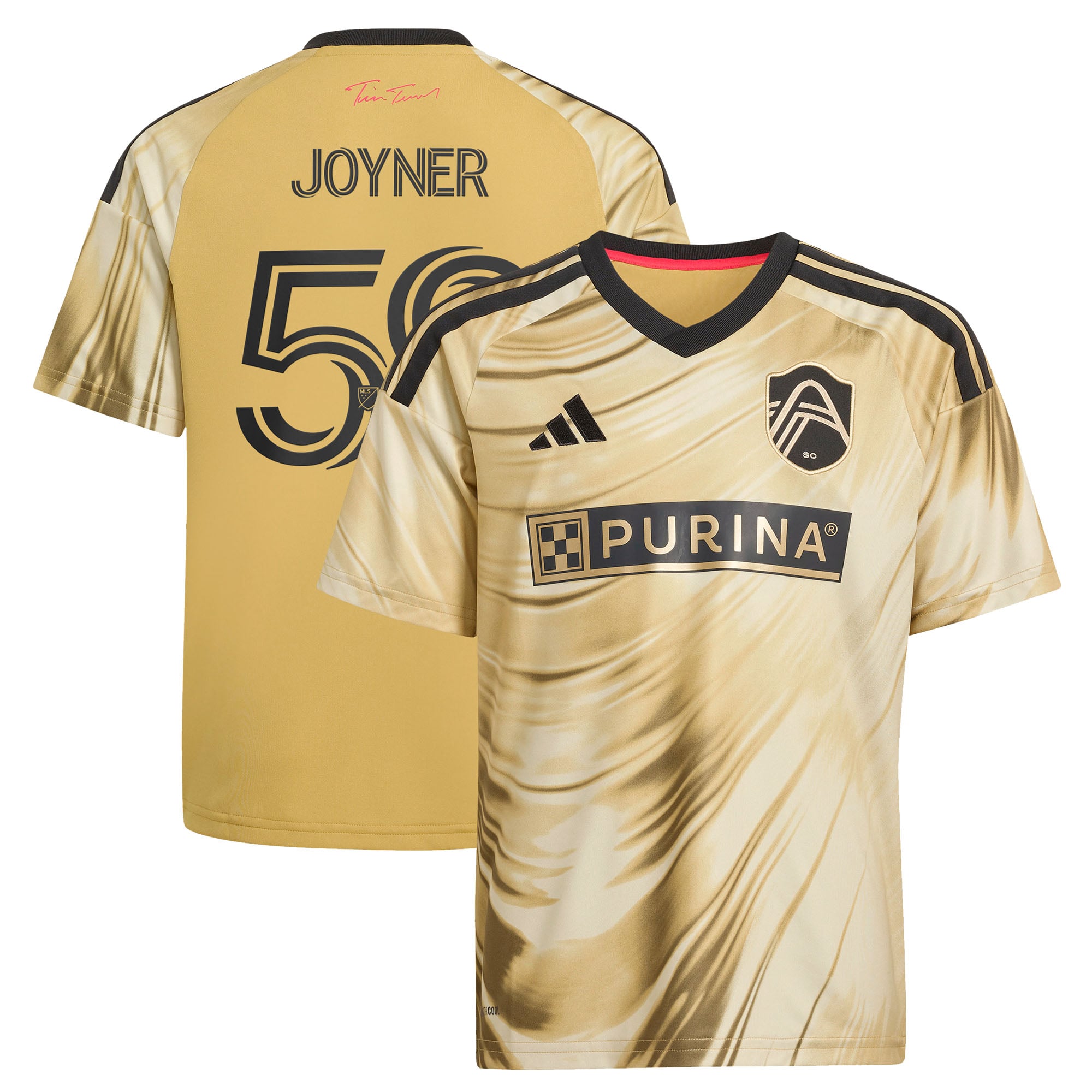 Youth adidas MyKhi Joyner Yellow St. Louis CITY SC 2026 The Tina Turner Kit Replica Jersey