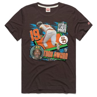 Men's Homage Tony Gwynn Brown San Diego Padres Topps 75 Remix Graphic T-Shirt
