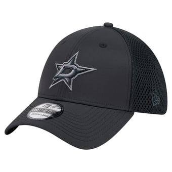 Men's New Era  Black Dallas Stars Blackout 39THIRTY Stretch Hat