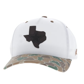 Men's HOOey  White/Camo Dallas Cowboys State Adjustable Trucker Hat