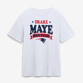 Men's White New England Patriots Drake Maye Fan Club T-Shirt