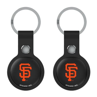 Keyscaper San Francisco Giants Black Leatherette AirTag Holder 2-Pack