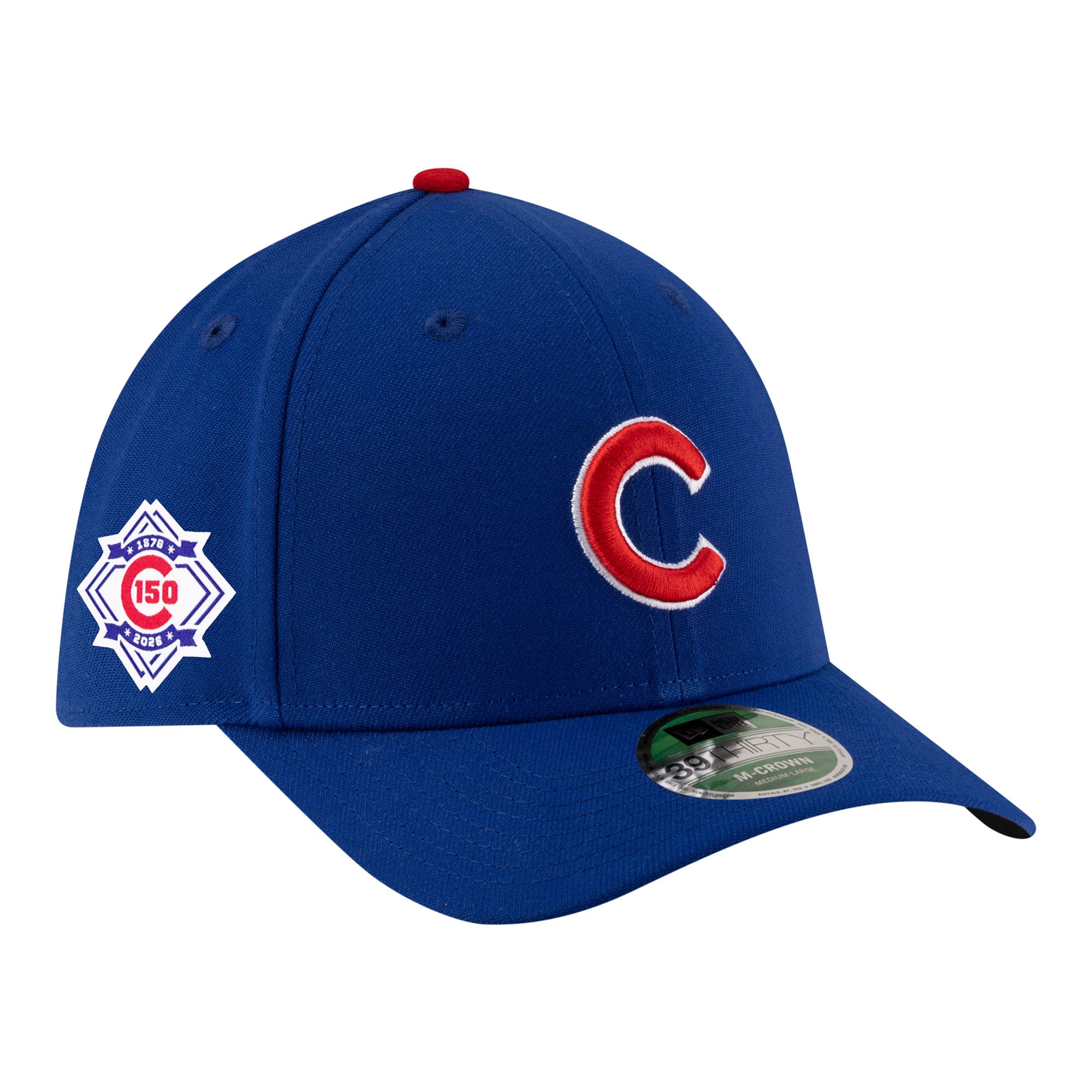 Men's New Era Royal Chicago Cubs 150th Anniversary 39THIRTY M-Crown Flex Hat