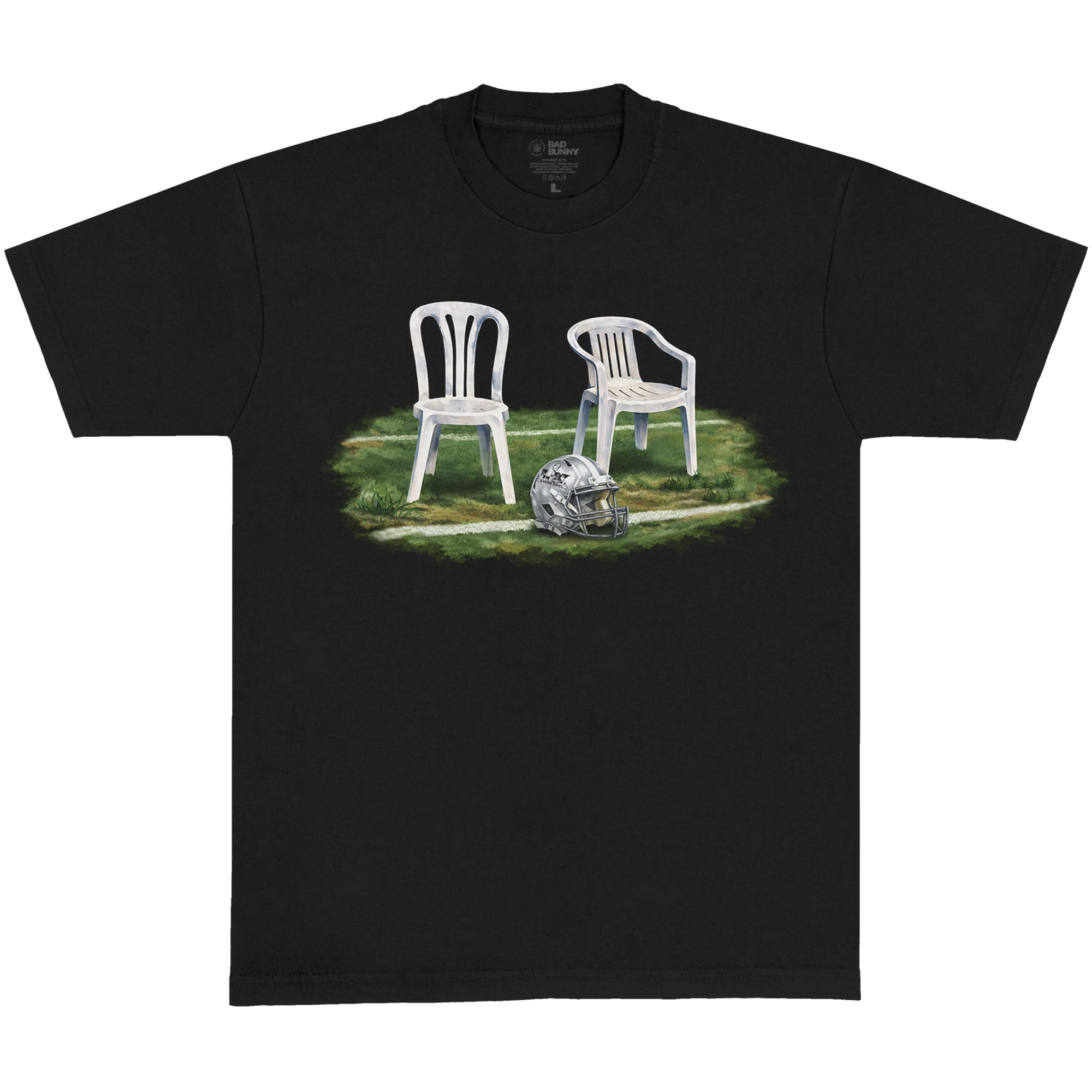 Bad Bunny x Super Tazón Chairs T-Shirt Bad Bunny x Super Tazón Chairs T-Shirt