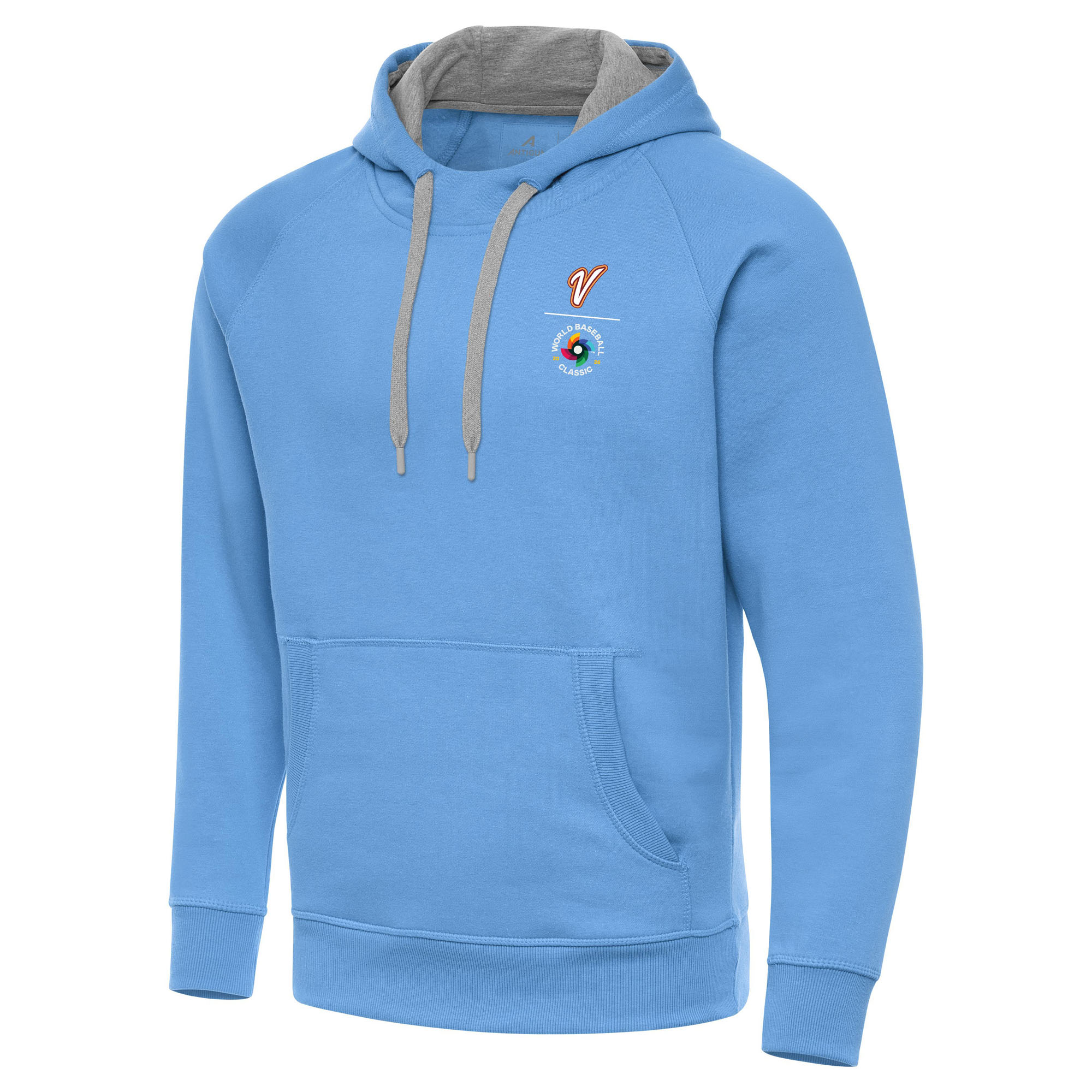 Men's Antigua Light Blue Venezuela Baseball 2026 World Baseball Classic Victory Hoodie