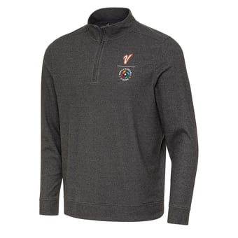 Men's Antigua Black Venezuela Baseball 2026 World Baseball Classic 1/4 Zip Pullover