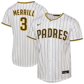 Youth Nike Jackson Merrill White San Diego Padres Home Replica Jersey