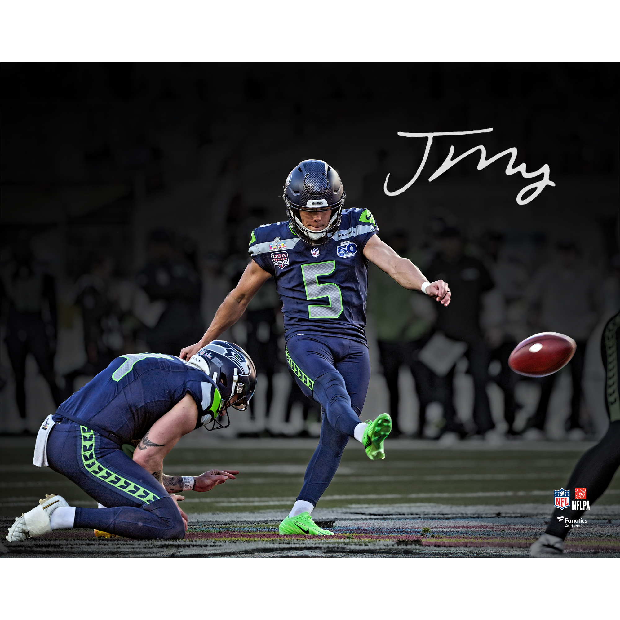 Jason Myers Seattle Seahawks Autographed Super Bowl LX Champions 16" x 20"  Photograph