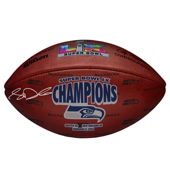 Sam Darnold Seattle Seahawks Autographed Super Bowl LX Champions Wilson Duke Football