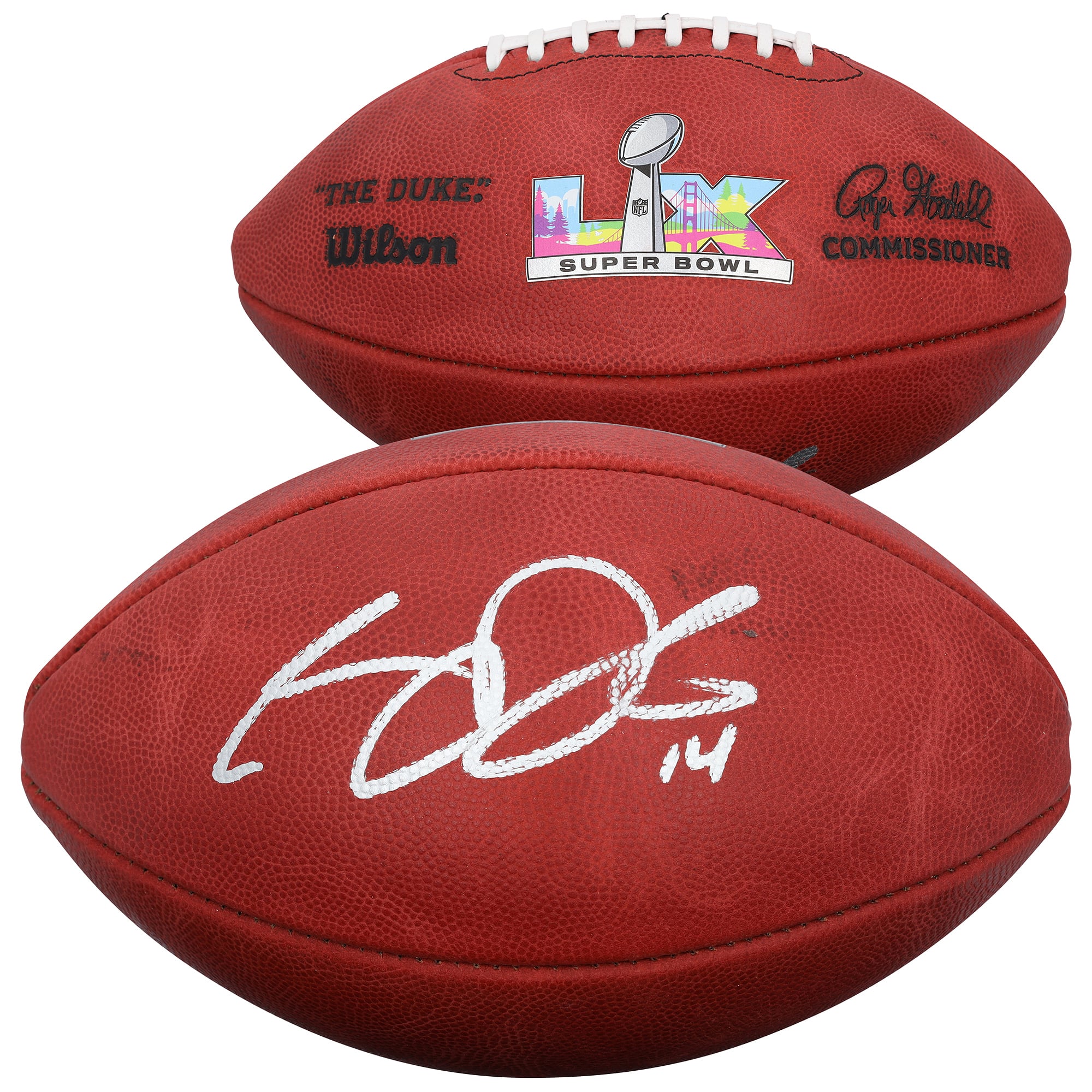 Sam Darnold Seattle Seahawks Autographed Super Bowl LX Wilson Duke Football