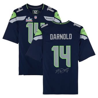 Sam Darnold Seattle Seahawks Autographed Super Bowl LX Champions College Navy Nike Game Jersey