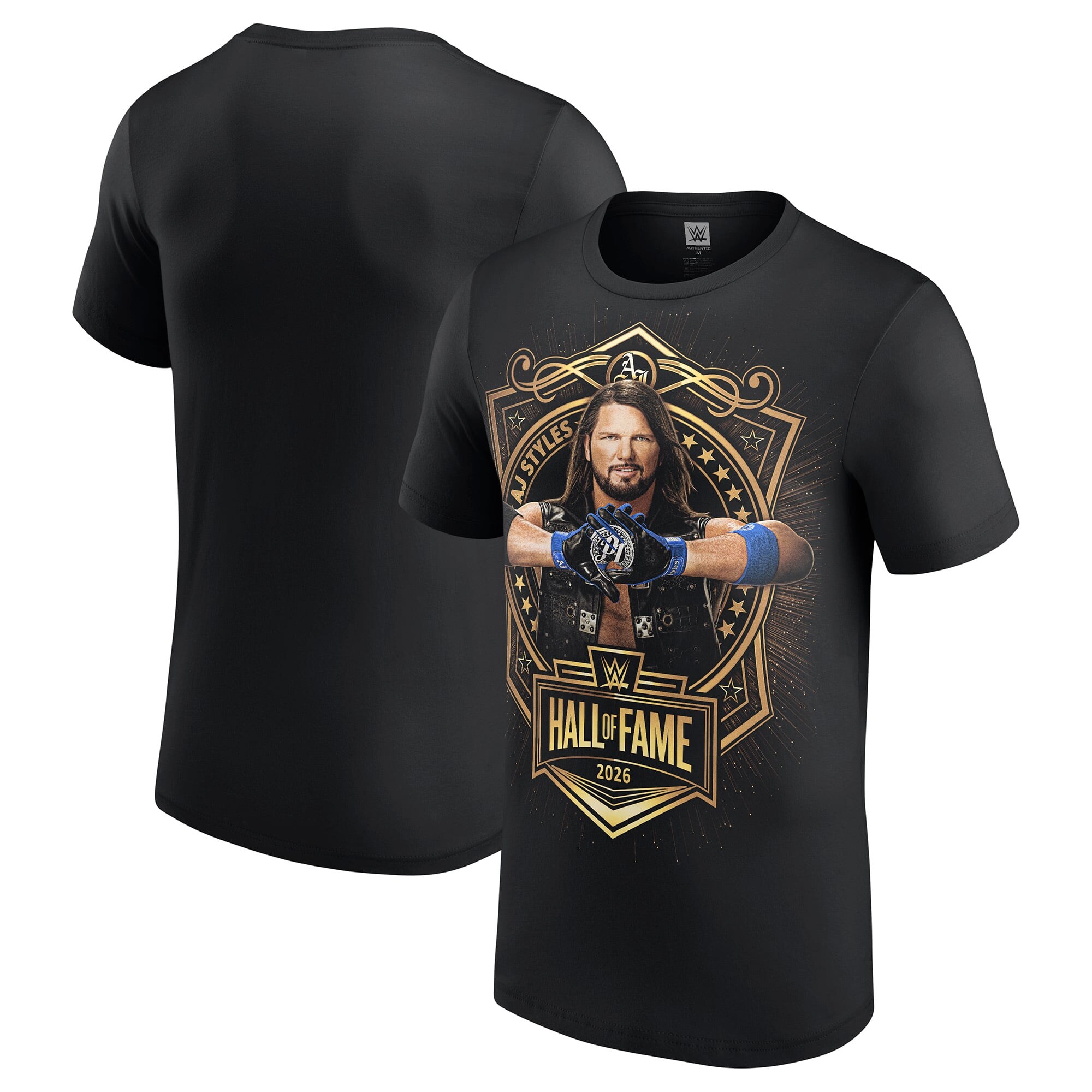 Men's Black AJ Styles WWE Hall of Fame 2026 Inductee T-Shirt