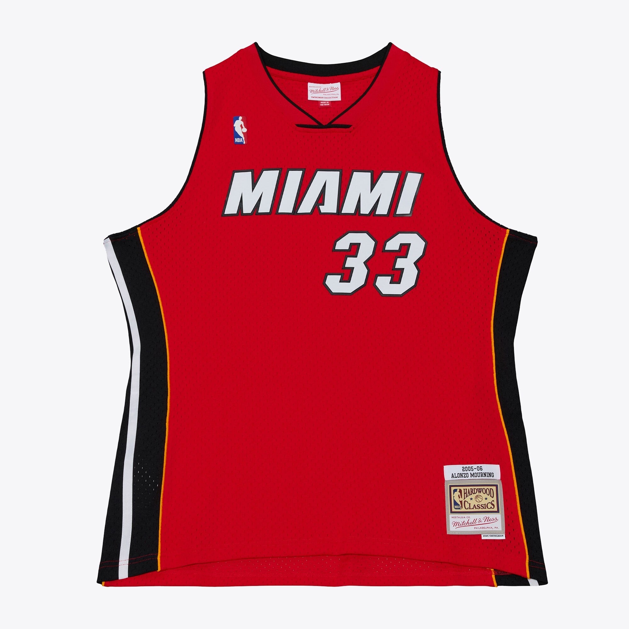 Alonzo Mourning Miami Heat 2005-06 Mitchell & Ness Red Swingman Jersey