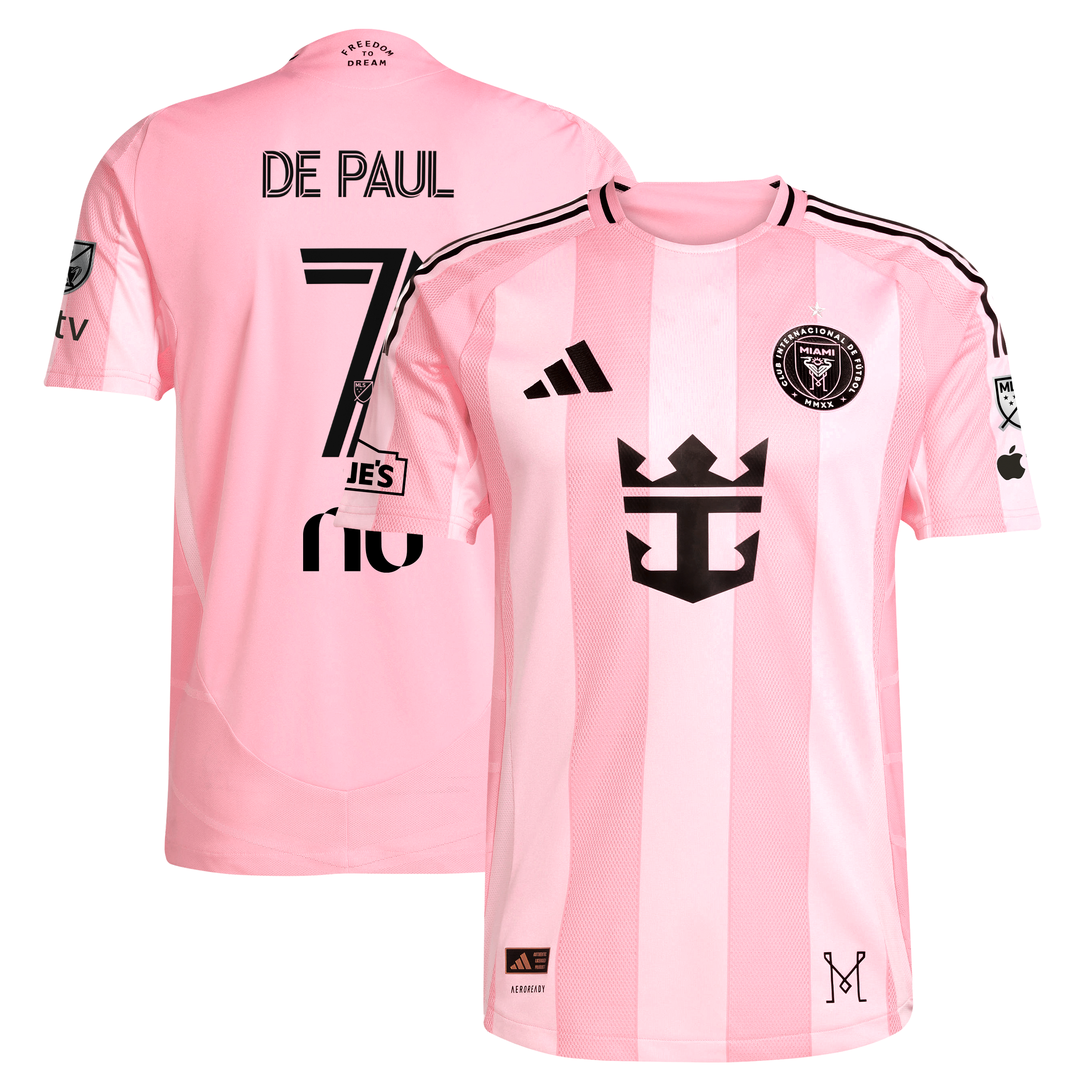 Men's adidas Rodrigo De Paul Pink Inter Miami CF 2025 Euforia On-Field Authentic Jersey