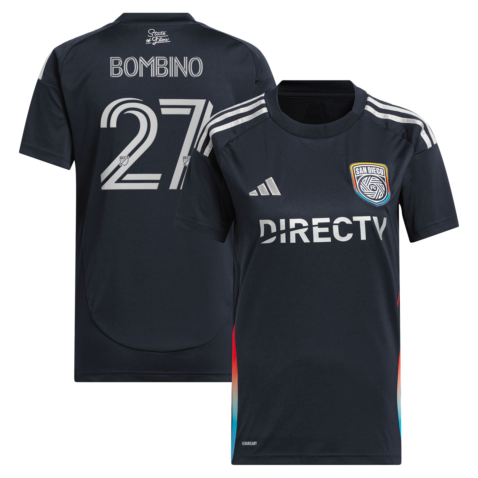 Women's adidas Luca Bombino Navy San Diego FC 2025 State of Flow Replica Jersey