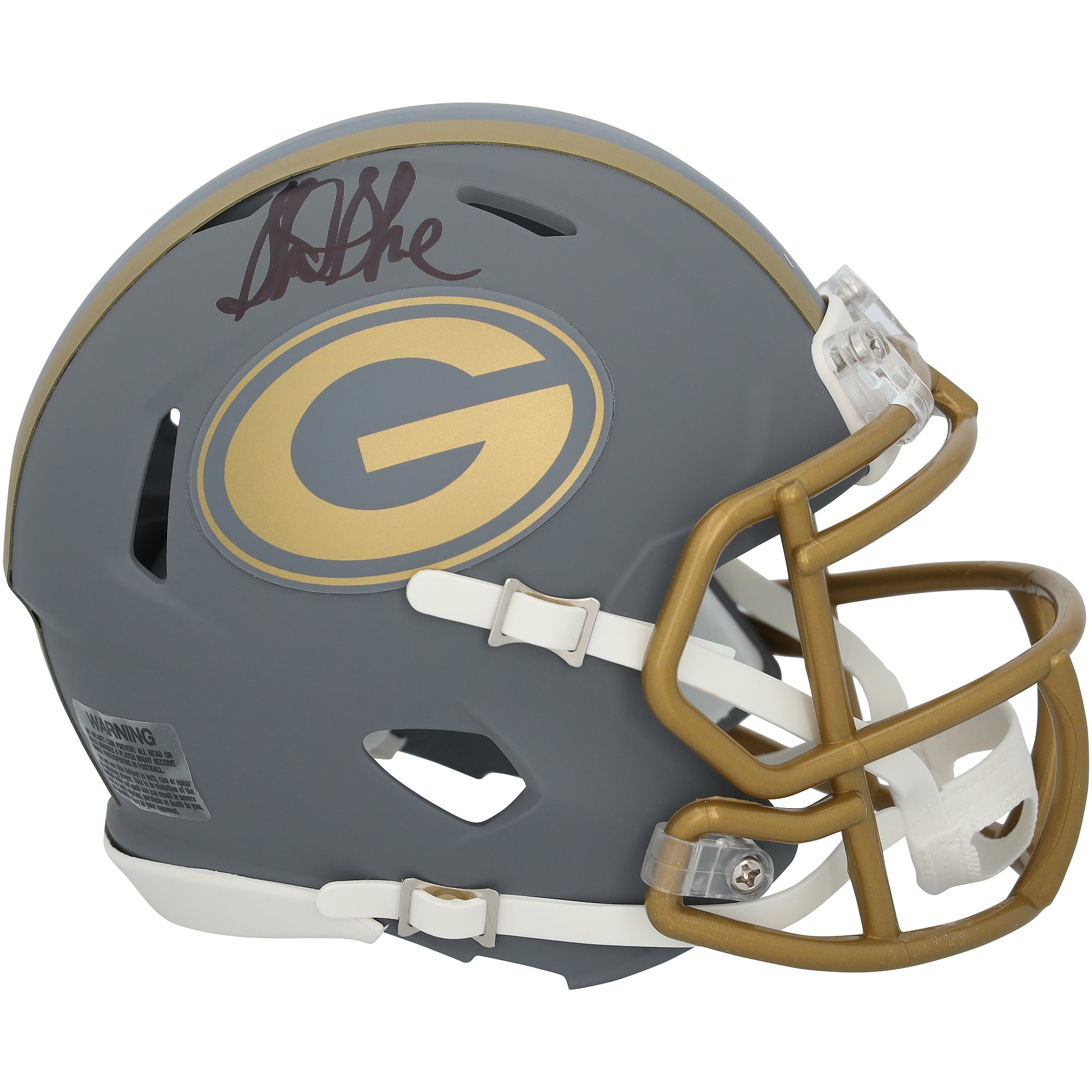 Sterling Sharpe Green Bay Packers Autographed Riddell Slate Speed Mini Helmet