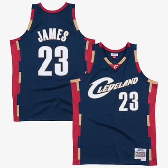 Men's Mitchell & Ness LeBron James Navy Cleveland Cavaliers Big & Tall 2008/09 Hardwood Classics Swingman Jersey