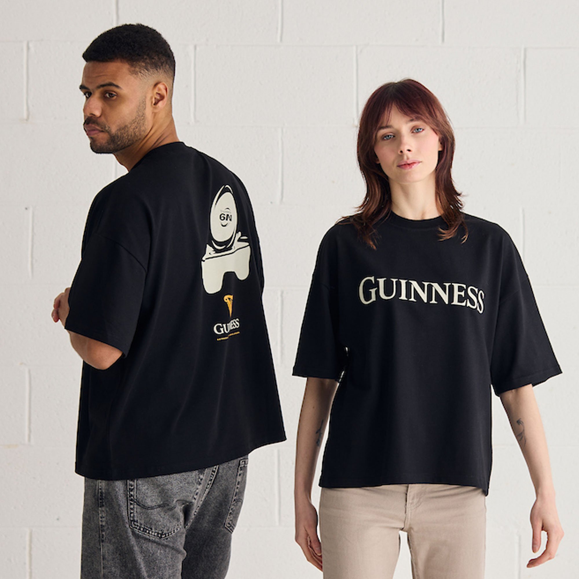 T-shirt oversize squadrata Guinness Six Nations x Awave Apparel - Unisex - Nera
