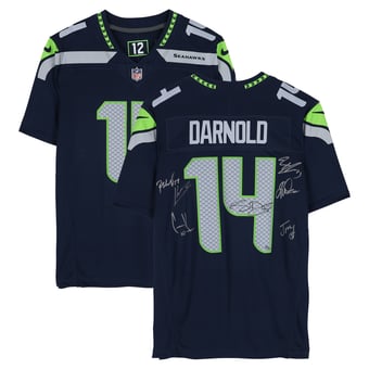 Seattle Seahawks Autographed Super Bowl LX Champions College Navy Nike Limited Jersey with at least 7 Signatures - Limited Edition of 50