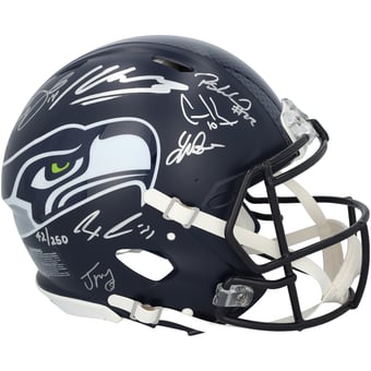 Seattle Seahawks Autographed Super Bowl LX Champions Riddell Speed Authentic Helmet with at least 7 Signatures - Limited Edition of 250