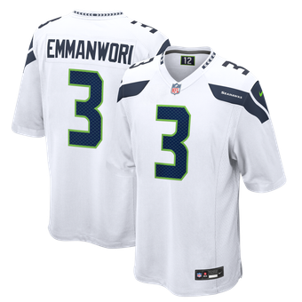 Men's Nike Nick Emmanwori White Seattle Seahawks Game Jersey