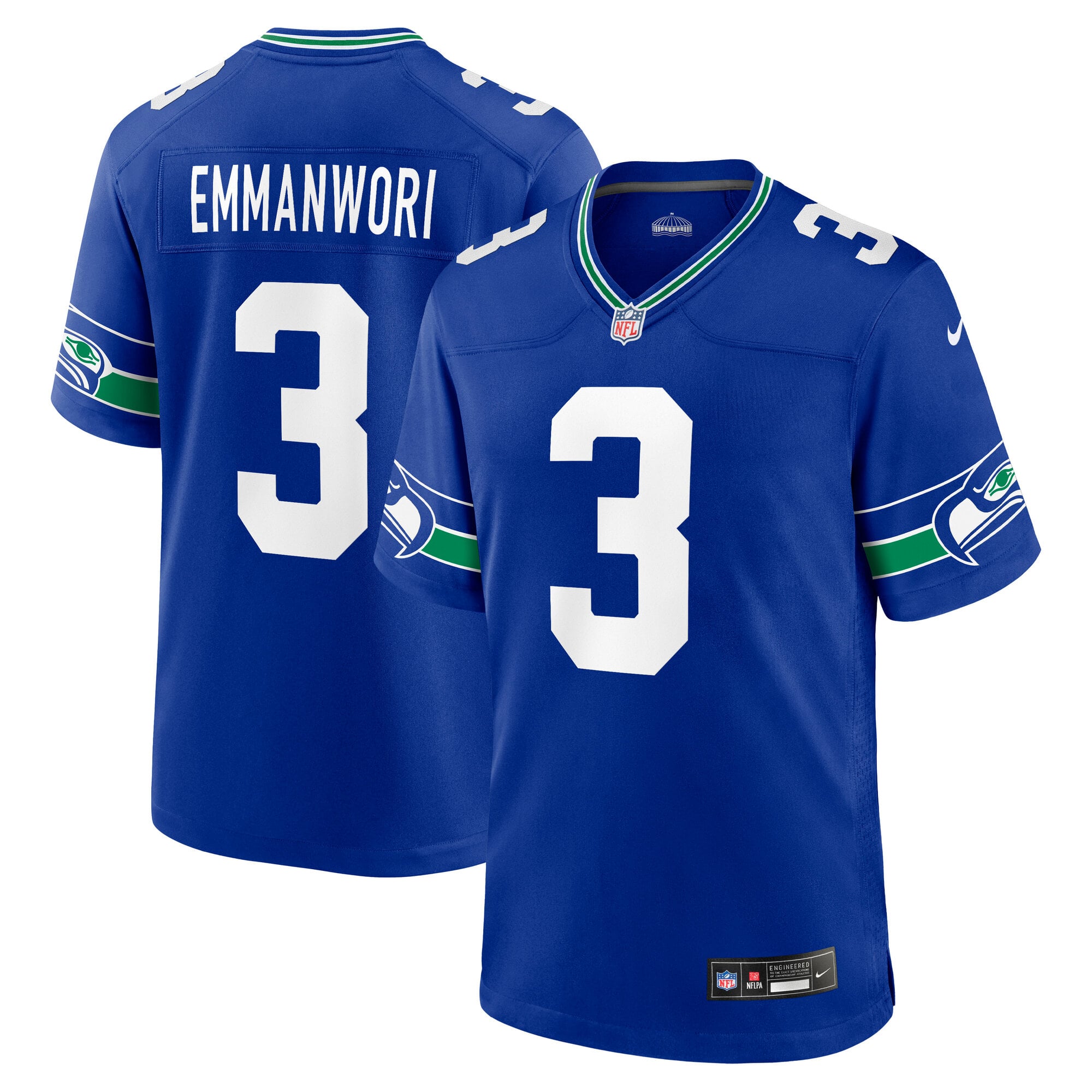 Men's Nike Nick Emmanwori Royal Seattle Seahawks Alternate Game Player Jersey