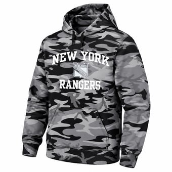 Men's Fanatics  Black New York Rangers Big & Tall Camo Fleece Hoodie