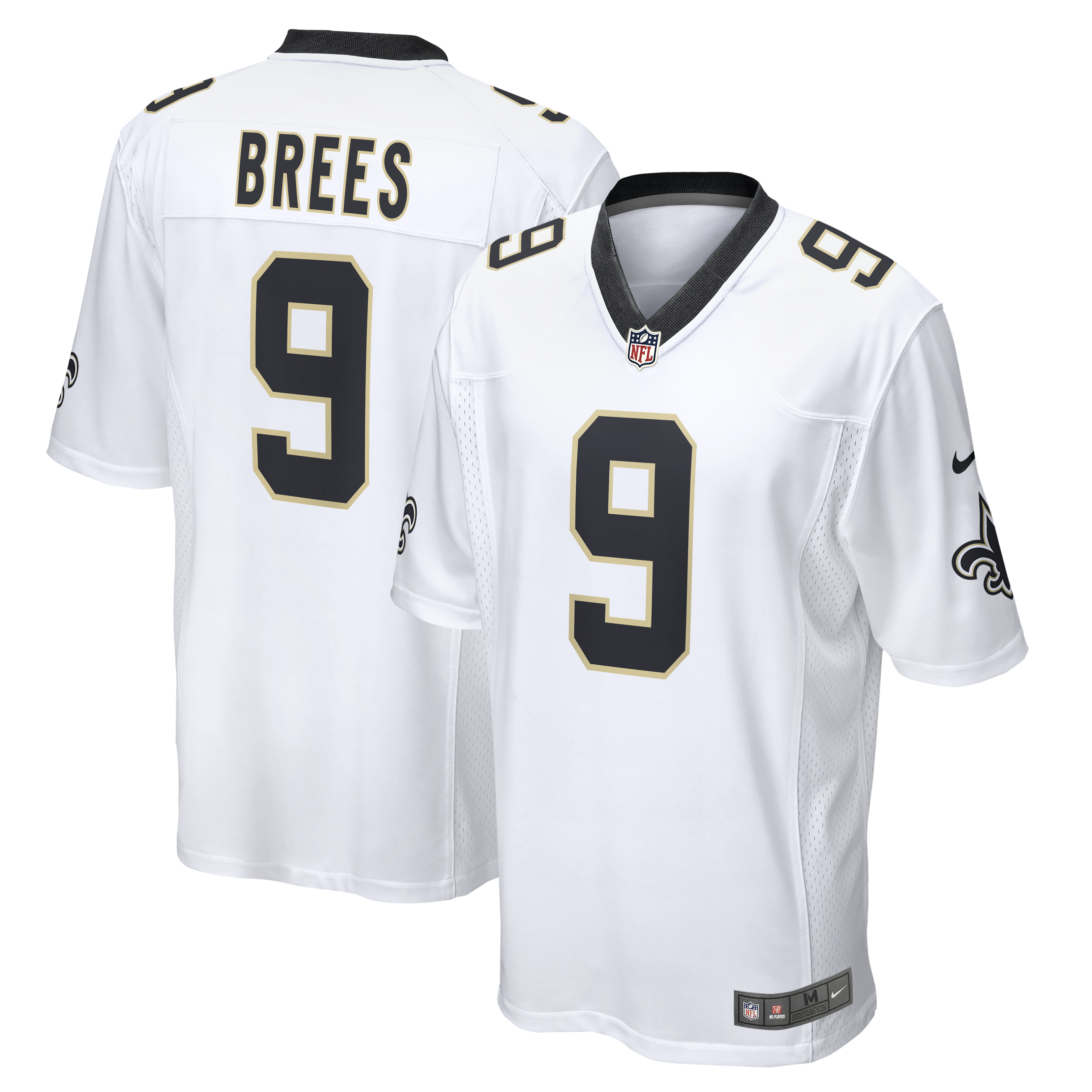 Men's Nike Drew Brees White New Orleans Saints Game Jersey