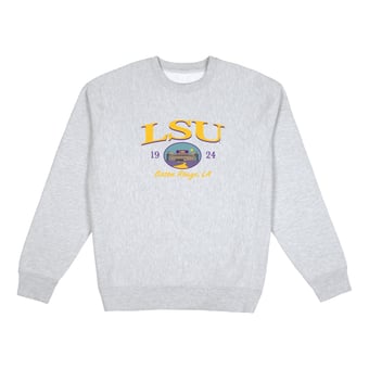 Men's Uscape Apparel  Heather Gray LSU Tigers New Heights Heavyweight Sweatshirt