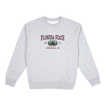 Men's Uscape Apparel  Heather Gray Florida State Seminoles New Heights Heavyweight Sweatshirt