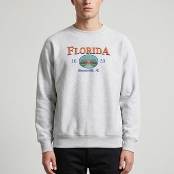 Men's Uscape Apparel  Heather Gray Florida Gators New Heights Heavyweight Sweatshirt