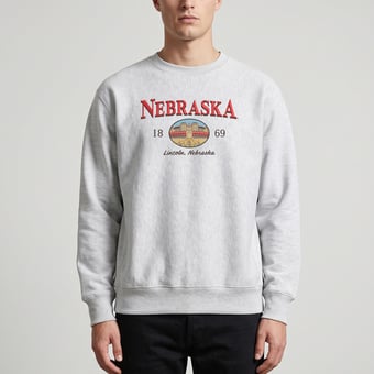 Men's Uscape Apparel  Heather Gray Nebraska Huskers New Heights Heavyweight Sweatshirt