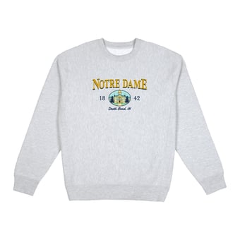 Men's Uscape Apparel  Heather Gray Notre Dame Fighting Irish New Heights Heavyweight Sweatshirt