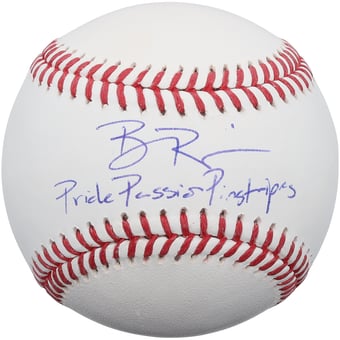 Ben Rice New York Yankees Autographed Baseball with "Pride. Passion. Pinstripes." Inscription