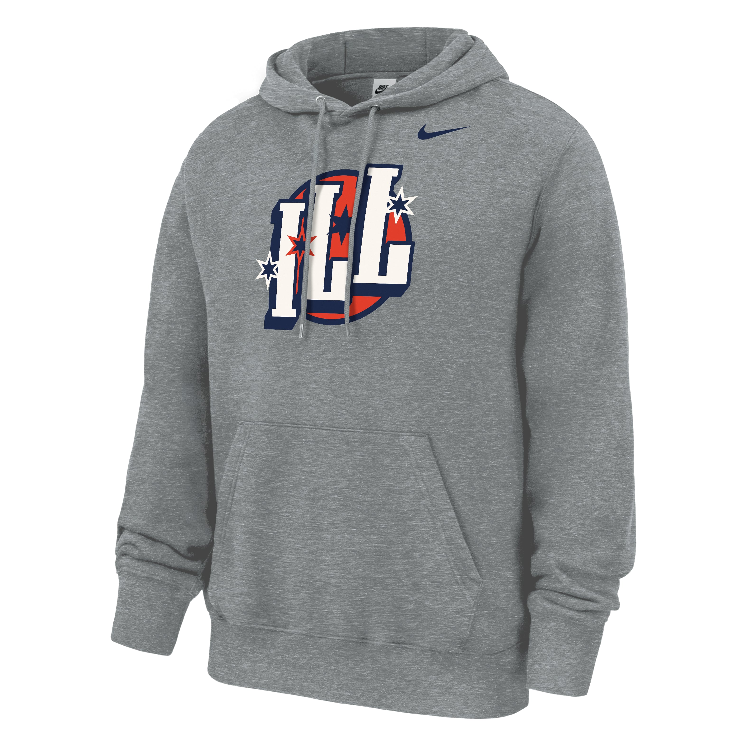 Men's Nike Gray Illinois Fighting Illini Chicago to Champaign Illinois Hoodie