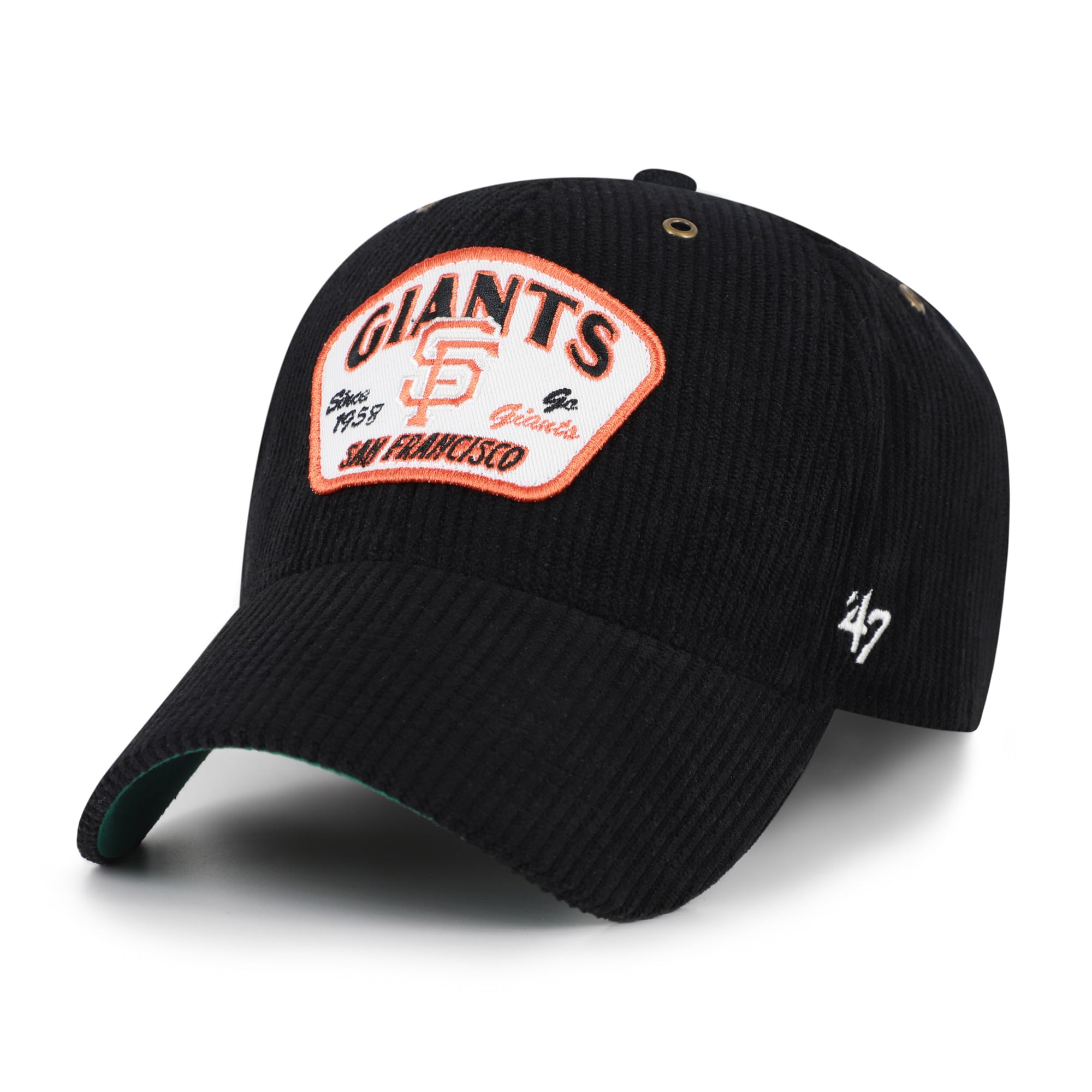 Unisex '47 Black San Francisco Giants Accordia Corduroy MVP Adjustable Hat