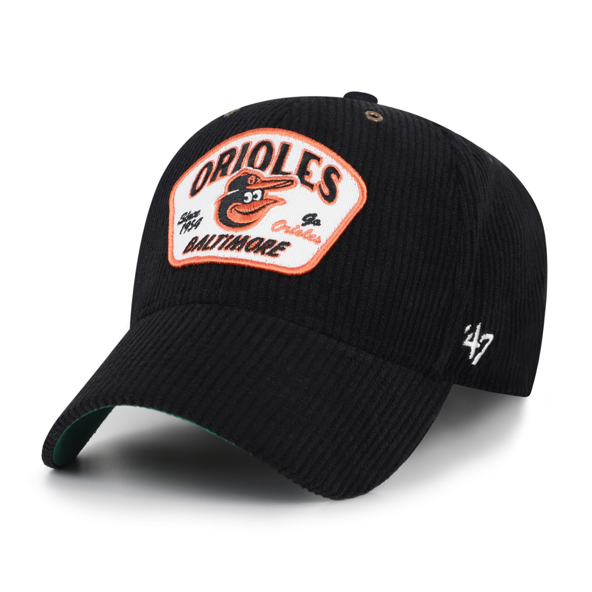 Unisex '47 Black Baltimore Orioles Accordia Corduroy MVP Adjustable Hat