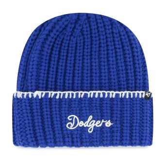 Women's '47 Royal Los Angeles Dodgers Blanket Stitch Cuffed Knit Hat