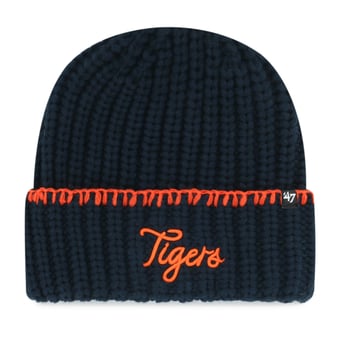 Women's '47 Navy Detroit Tigers Blanket Stitch Cuffed Knit Hat