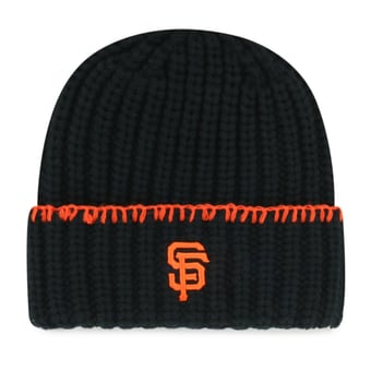 Women's '47 Black San Francisco Giants Blanket Stitch Cuffed Knit Hat