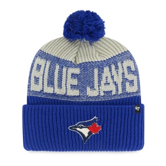 Men's '47 Royal Toronto Blue Jays Bone Chill Cuffed Knit Hat with Pom
