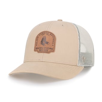 Men's '47  Khaki Boston Red Sox Bonehide Trucker Snapback Hat