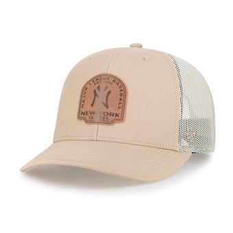 Men's '47 Khaki New York Yankees Bonehide Trucker Snapback Hat