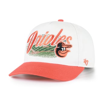 Men's '47 White/Orange Baltimore Orioles Enfield Hitch Adjustable Hat