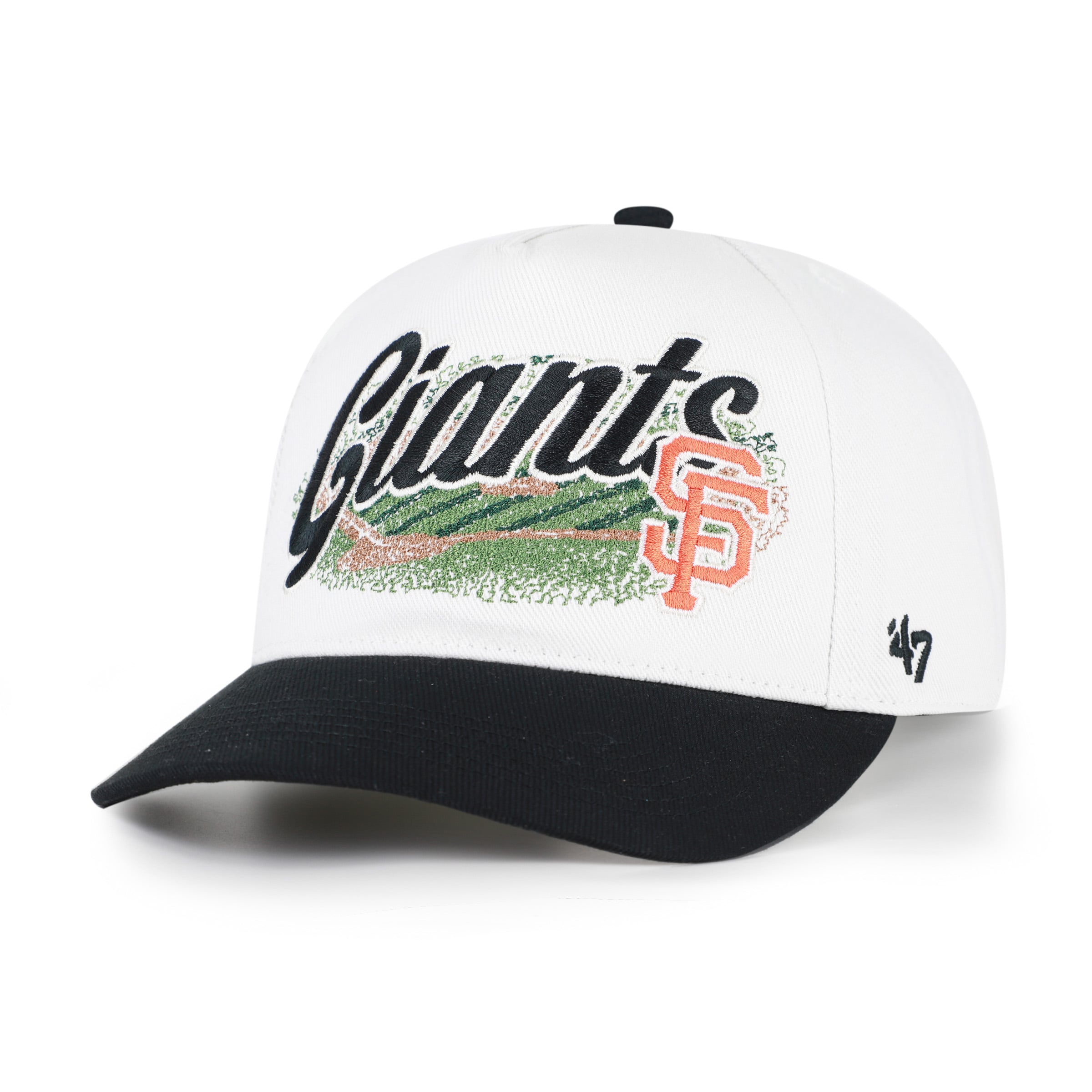 Men's '47 White/Black San Francisco Giants Enfield Hitch Adjustable Hat