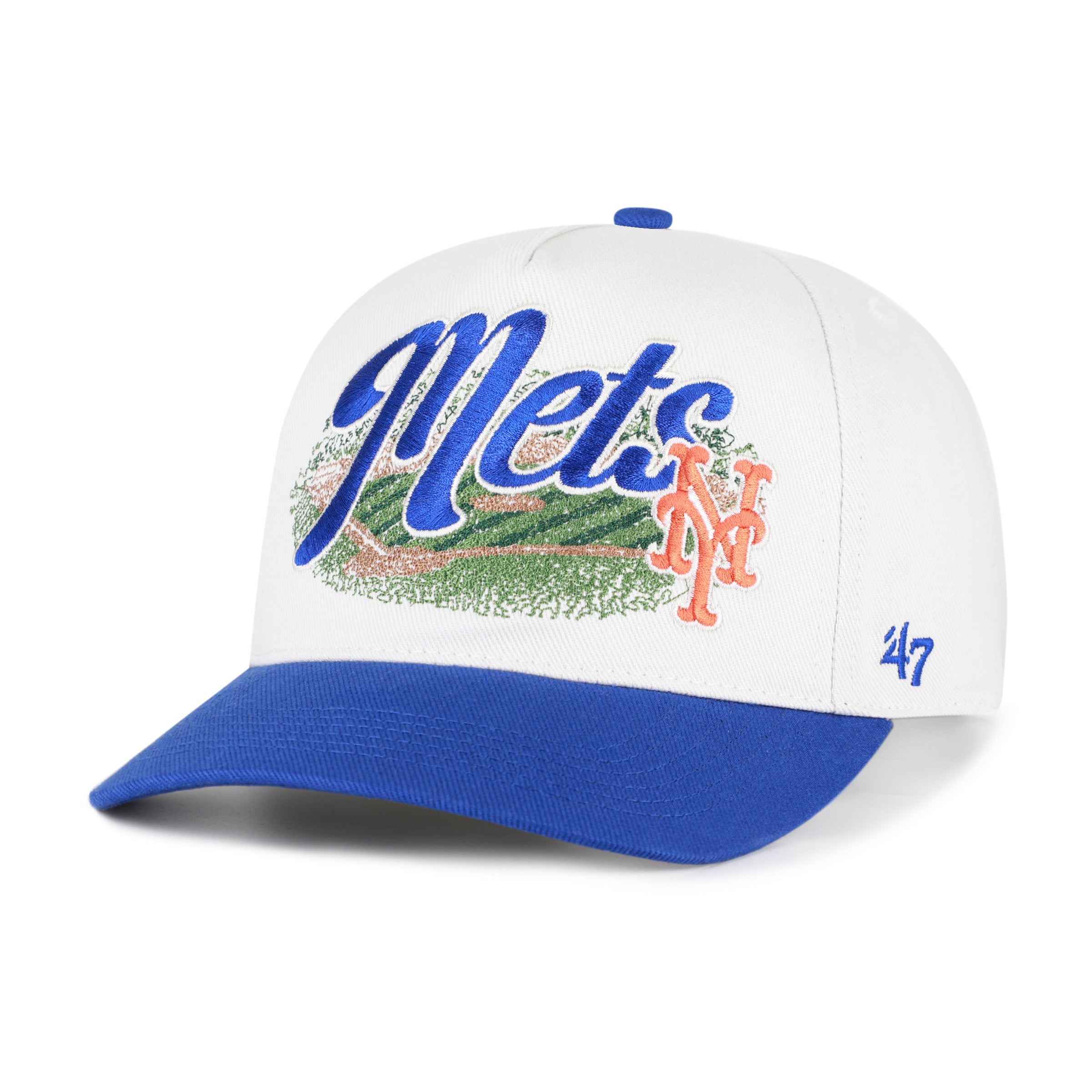 Men's '47 White/Royal New York Mets Enfield Hitch Adjustable Hat