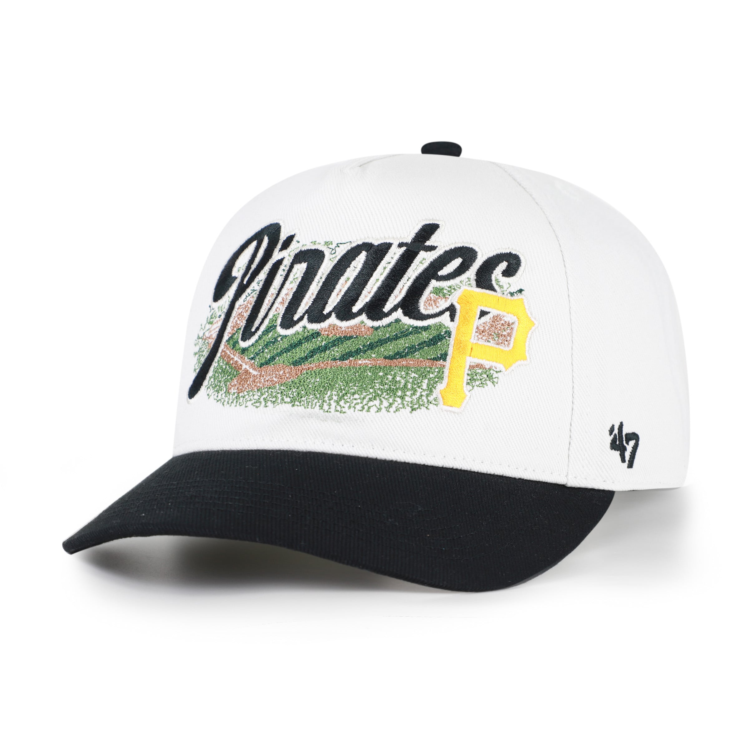 Men's '47 White/Black Pittsburgh Pirates Enfield Hitch Adjustable Hat